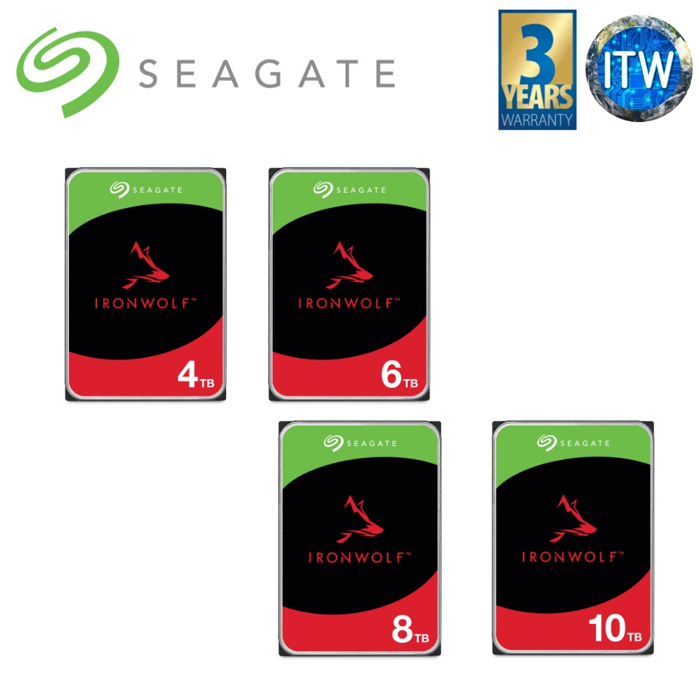ITW Seagate IronWolf NAS SATA 6Gb/s 3.5 Internal HDD (4TB/6TB/8TB/10TB)  Shopee Philippines