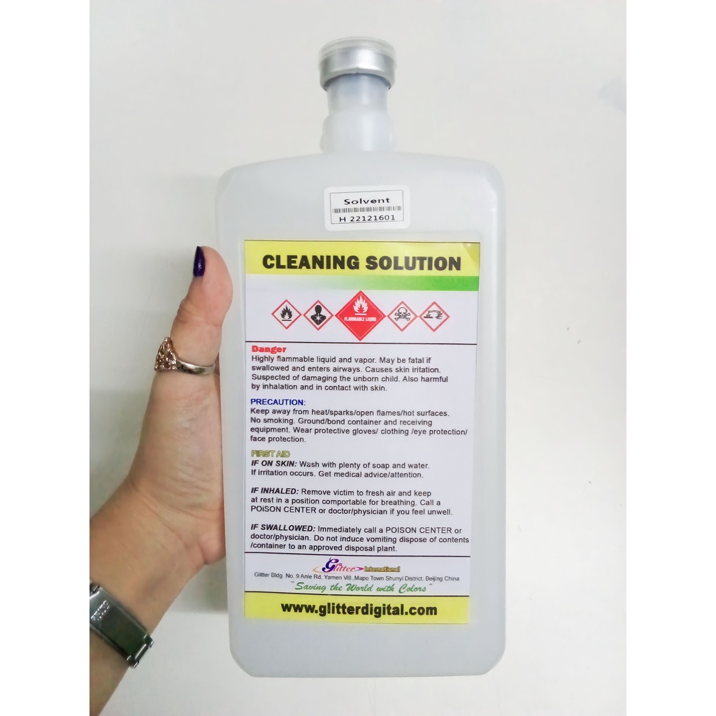 ECO SOLVENT AND SOLVENT INK HEAD CLEANING SOLUTION 1 LITER Shopee
