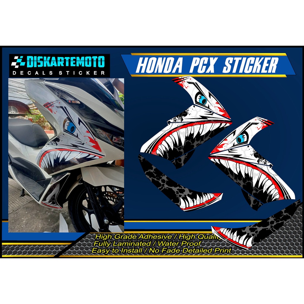 Honda Pcx Sticker Shark Design Shopee Philippines