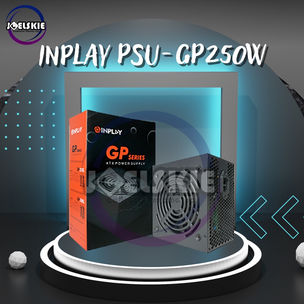 Inplay GP250L 750W PC Power Supply Psu Rated PSU 750 WATTS Long Wire