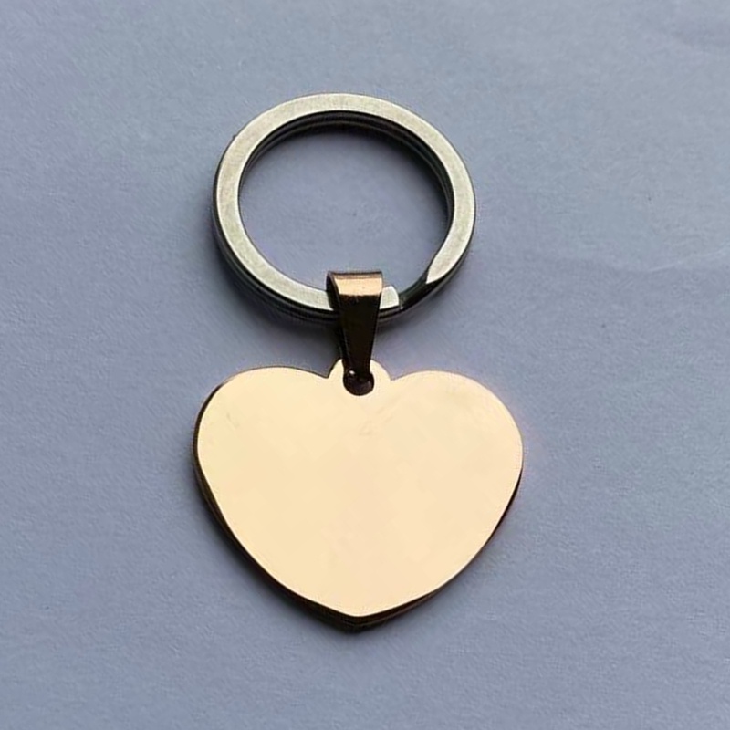 Personalized Custom heartshaped Photo Keychain Engrave Special Date