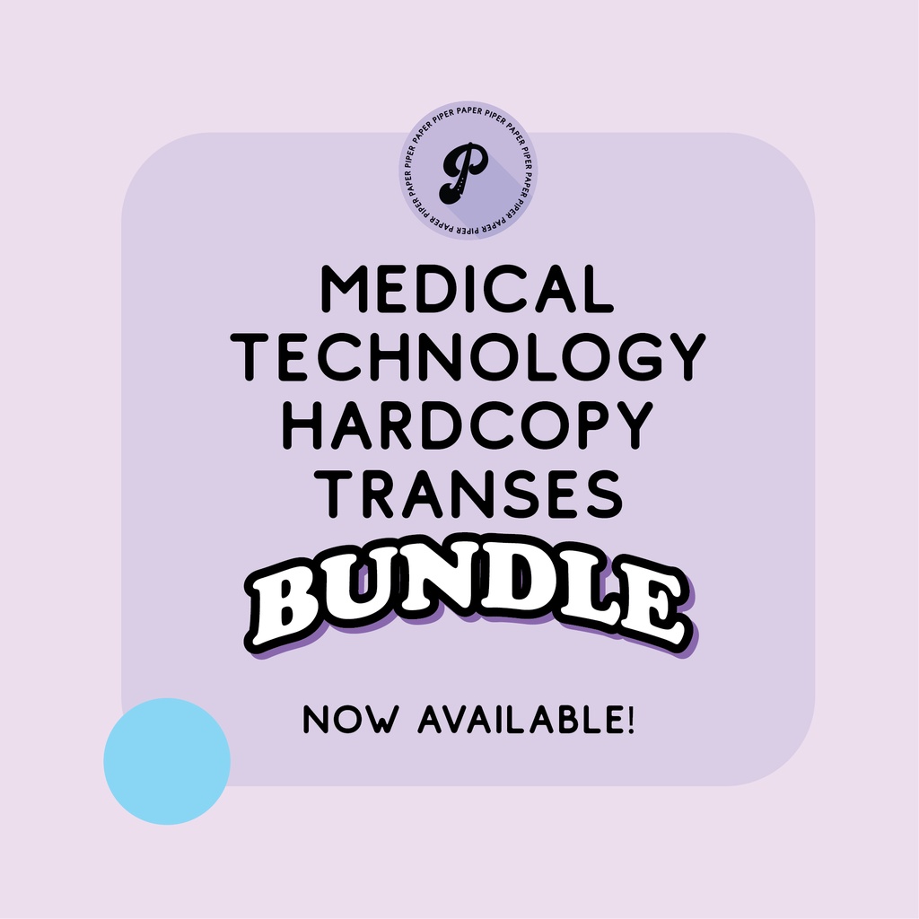 [BUNDLE] MEDICAL TECHNOLOGY HARDCOPY TRANSES Shopee Philippines