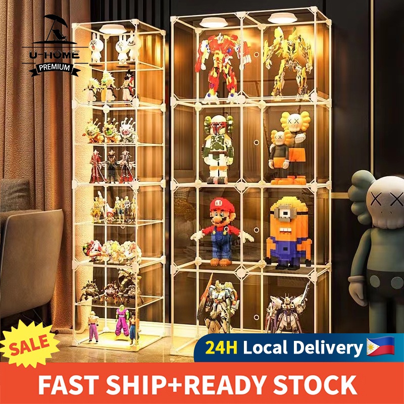 Display Case Cube Storage Organizer for Handicrafts Helmets Toys