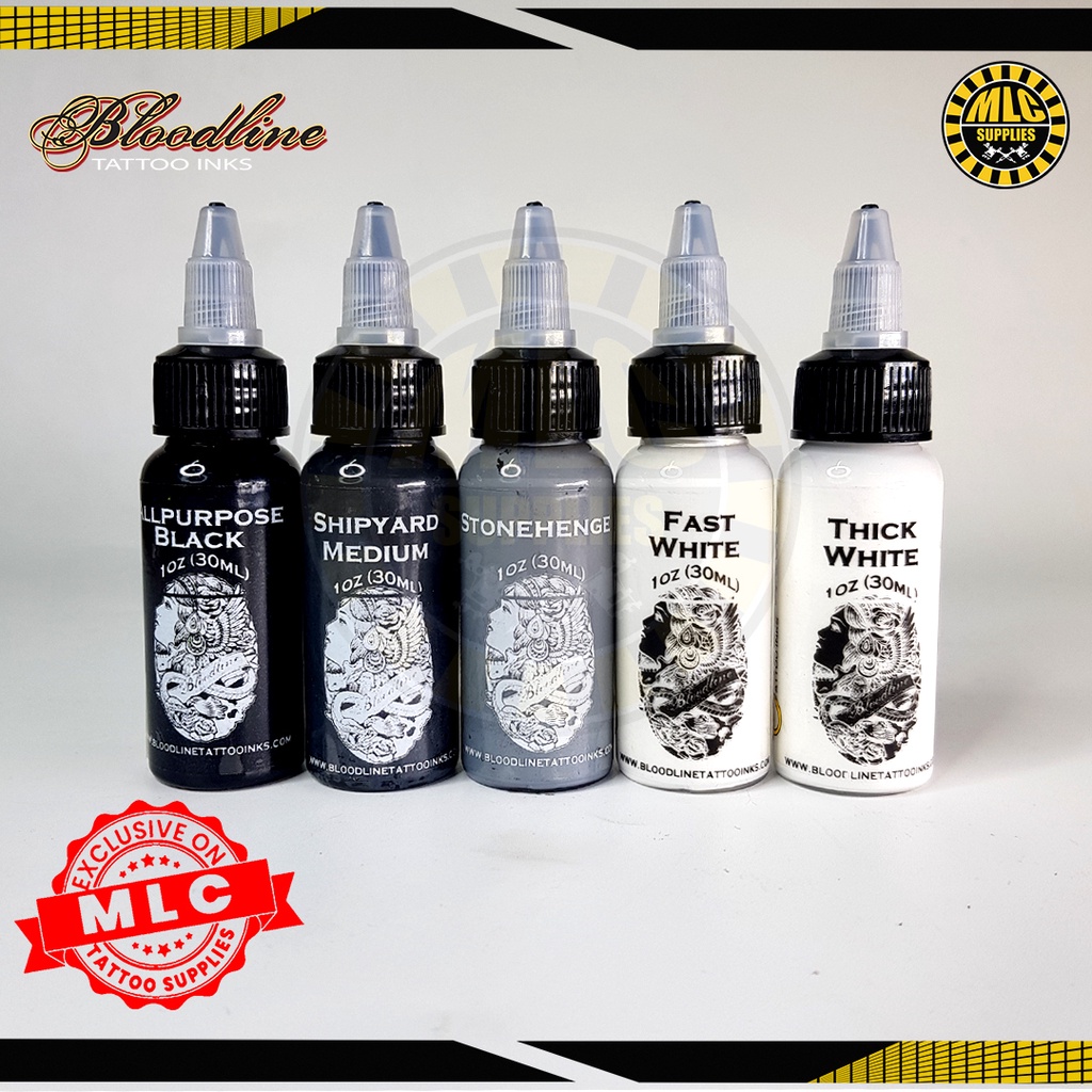 MLC Bloodline Tattoo Ink Black/Gray/White Shade | MLC Tattoo Supplies ...