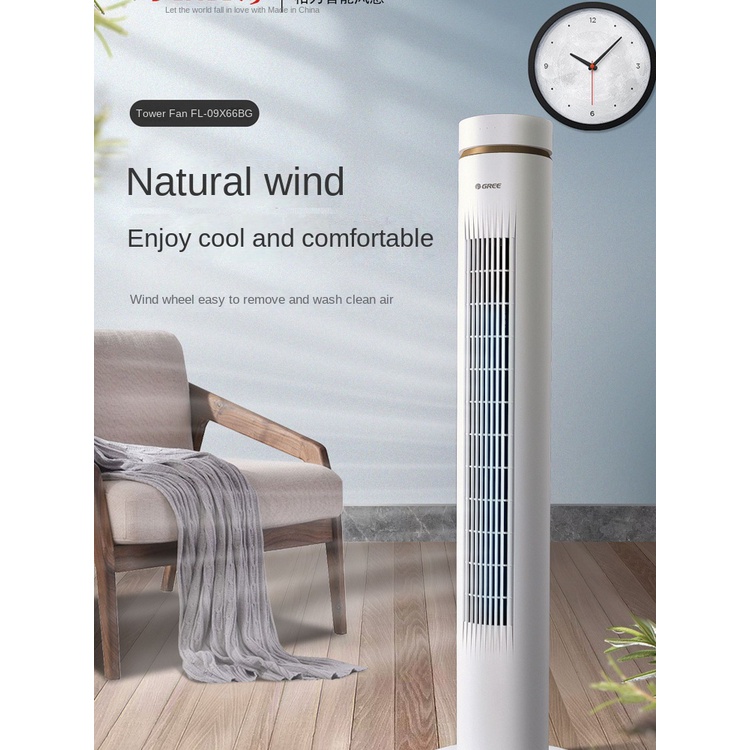 Portable Air Conditioner Vertical Bladeless Remote Control Floor Fan