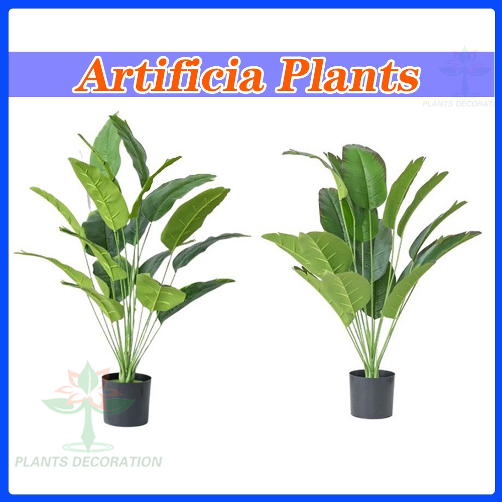 Tropical Artificial Plants Large Banana Tree Fake Monstera Plastic Palm