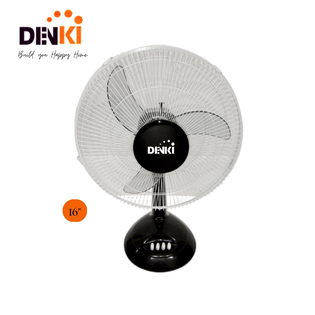 Denki Desk Fan 16 G(ASB) black Shopee Philippines