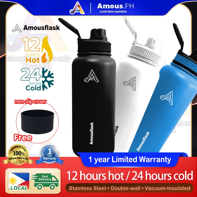 Amousflask Aquaflask 25oz Wide Mouth With Spout Lid Vacuum Insulated Stainless Steel Drinking 3997