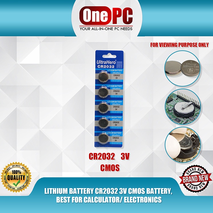 LITHIUM BATTERY CR2032 3V CMOS BATTERY, BEST FOR CALCULATOR ...