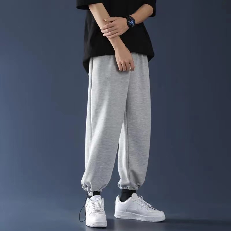 ACHSAWAKE Unisex Plain Cotton Jogger Pants men's Sweatpants Trousers ...