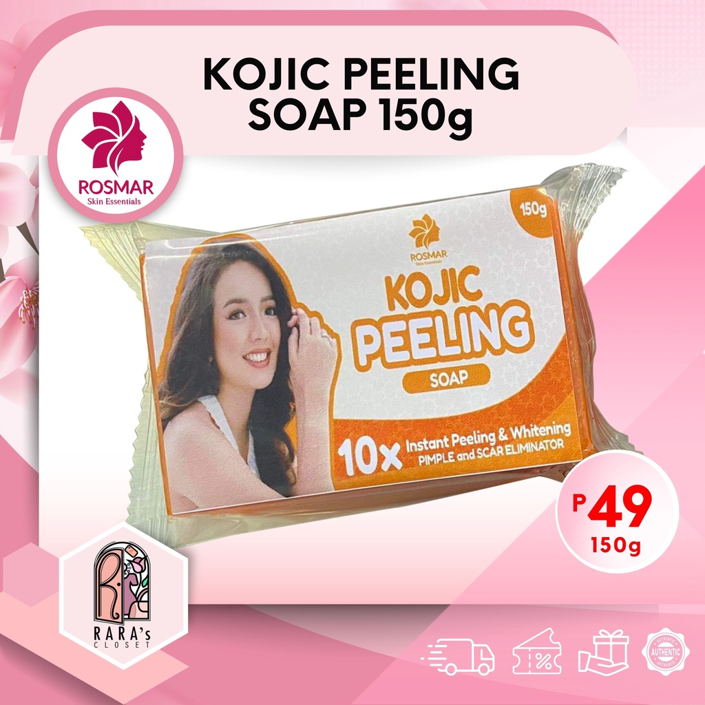 Rosmar 1 BAR Kojic Peeling Soap | Instant Peeling and Whitening 150g ...