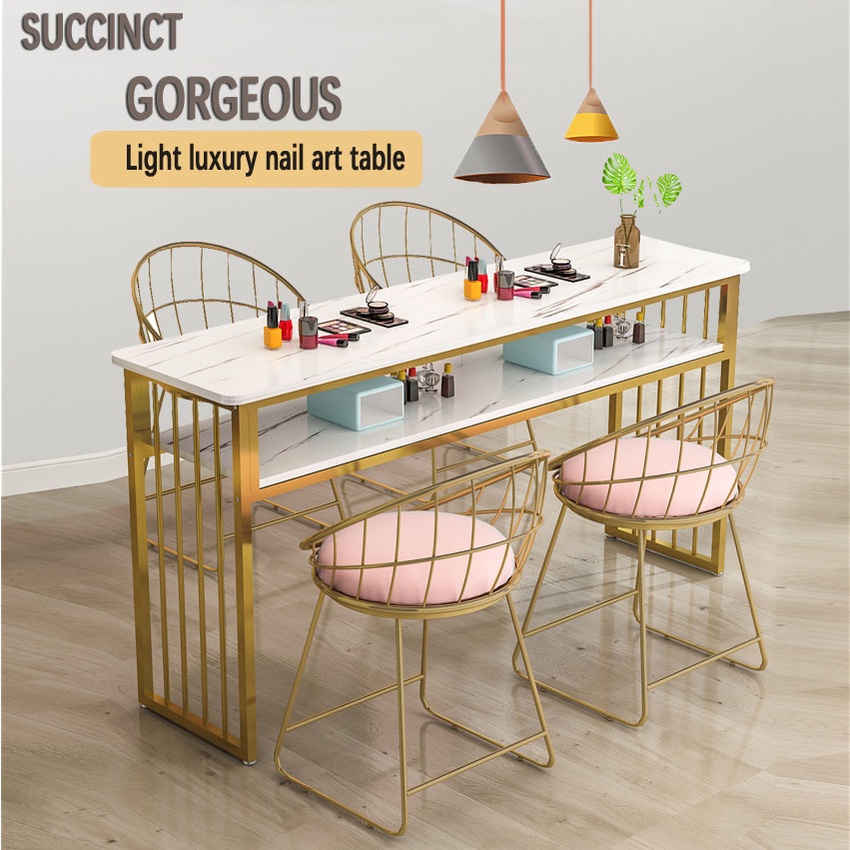 Modern light luxury nail art table and chair beauty nail art table and