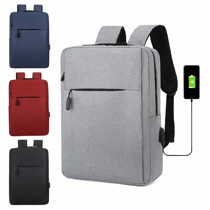15.6 Inch Laptop Bag Usb Connector Backpack For Men Student Schoolbag