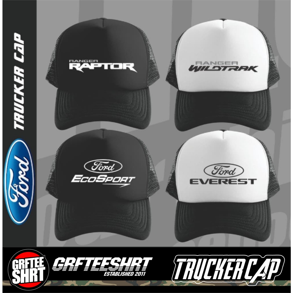 Ford Car Model Jdm Racing Trucker Cap Mesh Fashion Net Cap Snapback ...