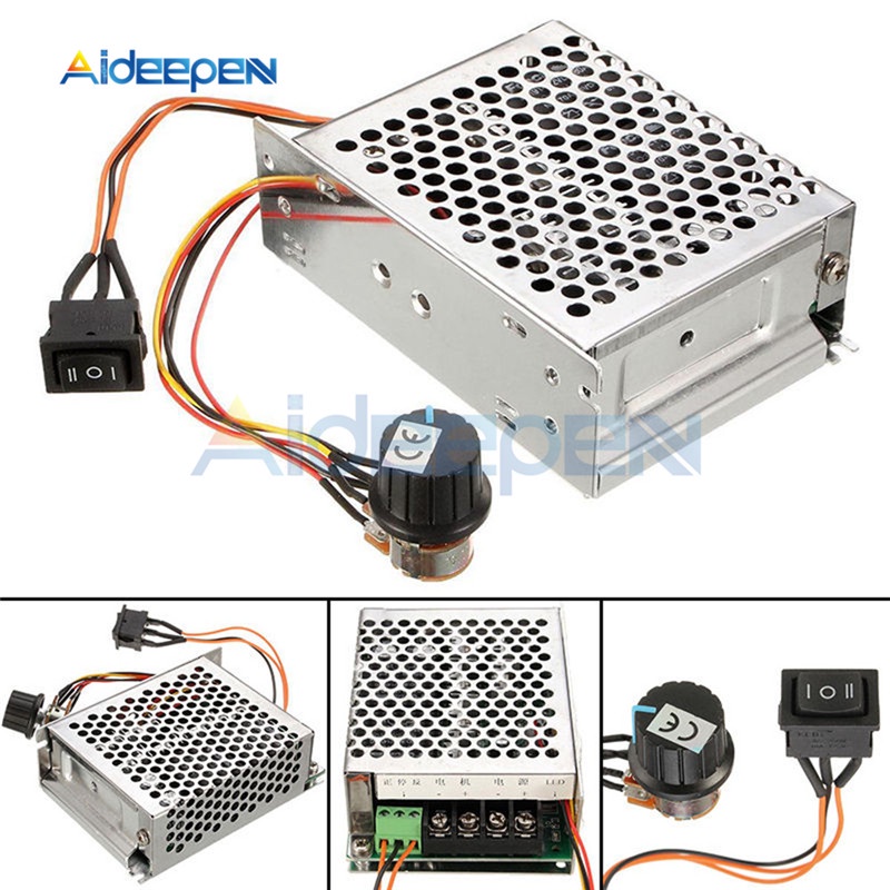 DC 10-50V 40A PWM DC Motor Speed Controller Current Adjustable Max 60A ...