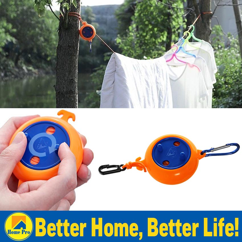 Retractable Clothesline With Storage Case Windproof Recycling Cassette ...