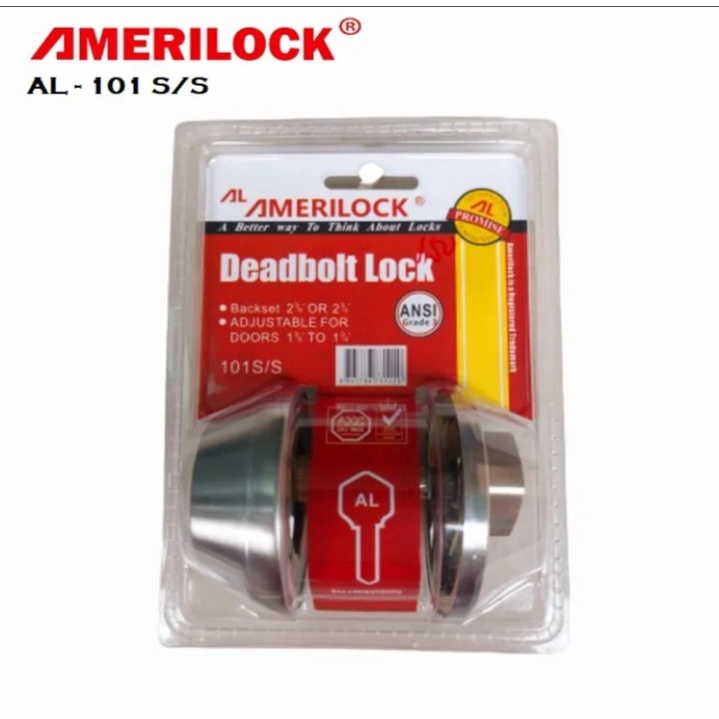AMERILOCK Deadbolt lock set stainless steel ( AL 102 ,AL 101 ) Shopee