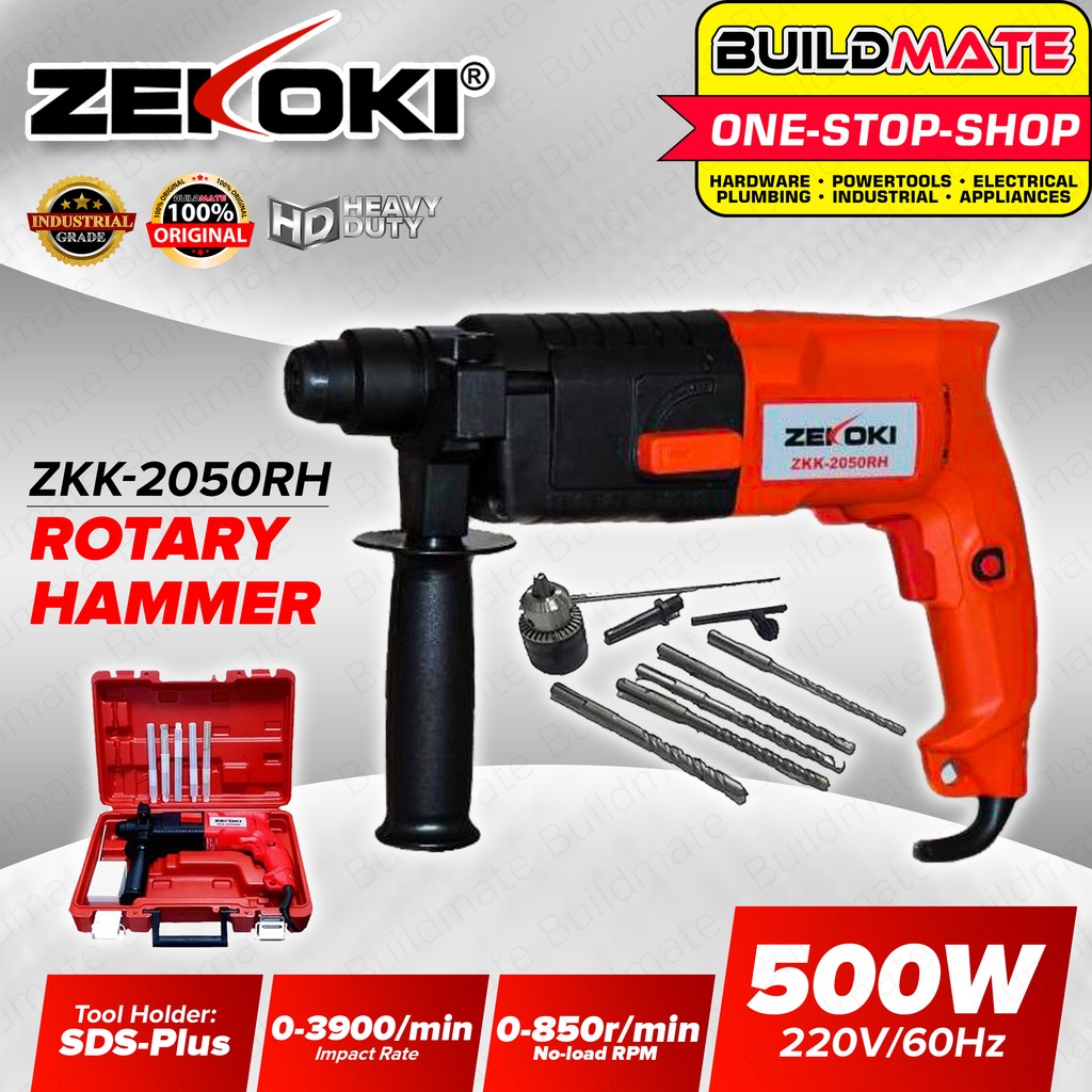 BUILDMATE Zekoki 500W SDS+2 Mode Rotary Hammer Engraver Electric