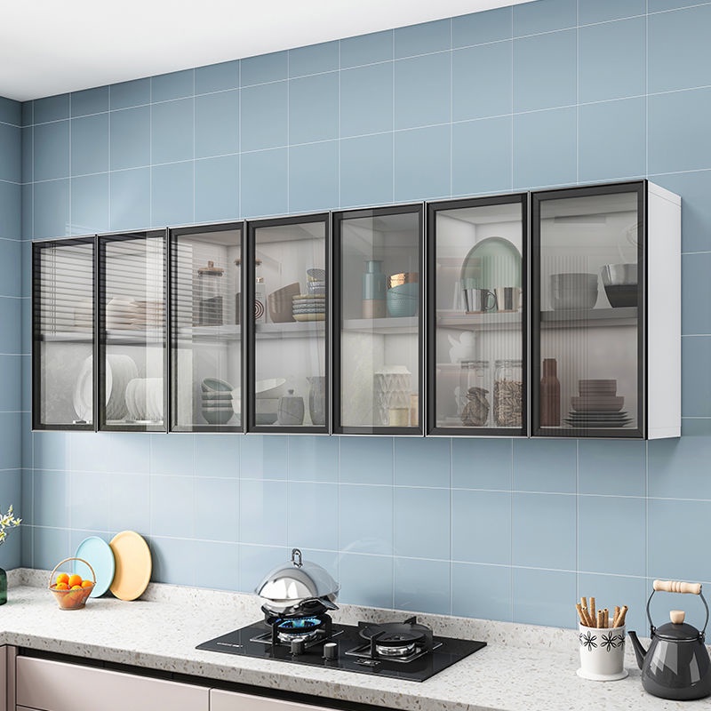 Wall mounted cabinet on sale with glass doors