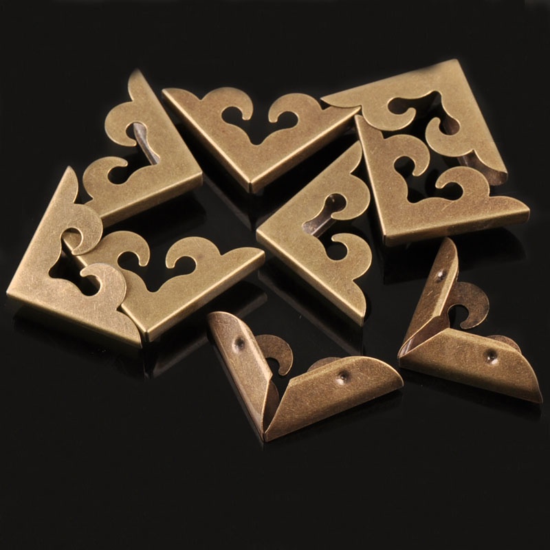 10Pcs Bronze Metal Book Corner DIY Photo Albums Menus Scrapbooking ...