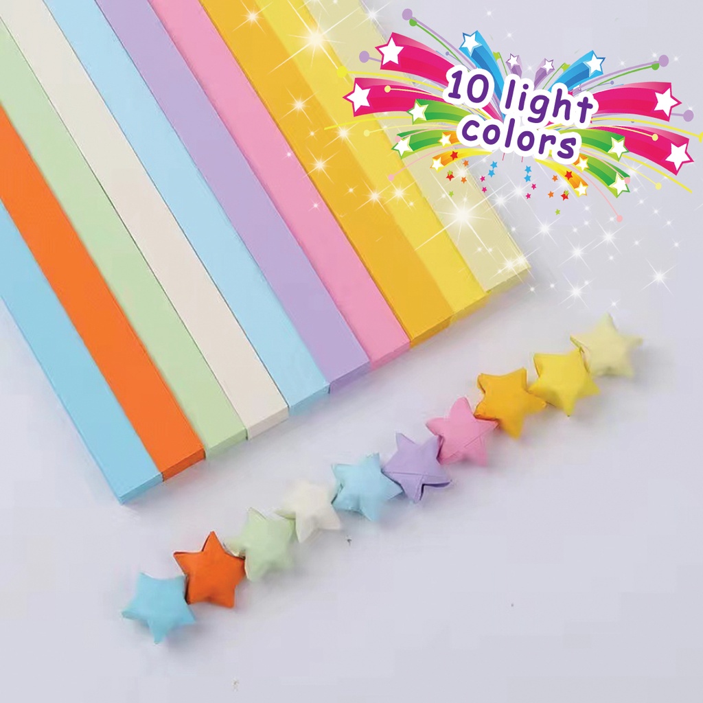 Stars Origami Paper Strips Fold DIY Hand Crafts Colorful Cartoon Lucky ...