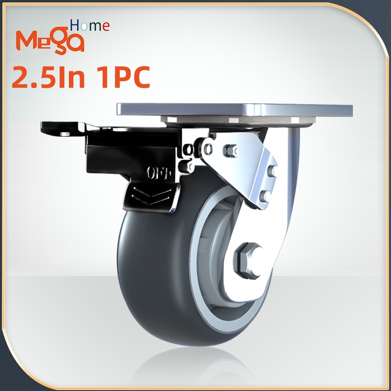 Megahome 4PCS Caster Wheel with Lock Heavyduty Metal Big Chair Wheels