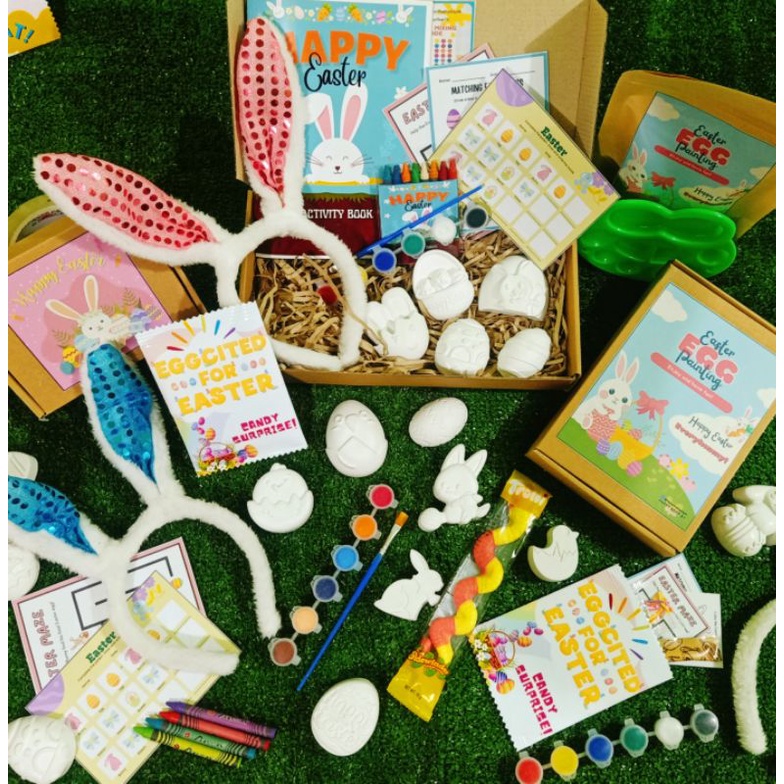 Easter egg painting kit set plaster kit | Shopee Philippines