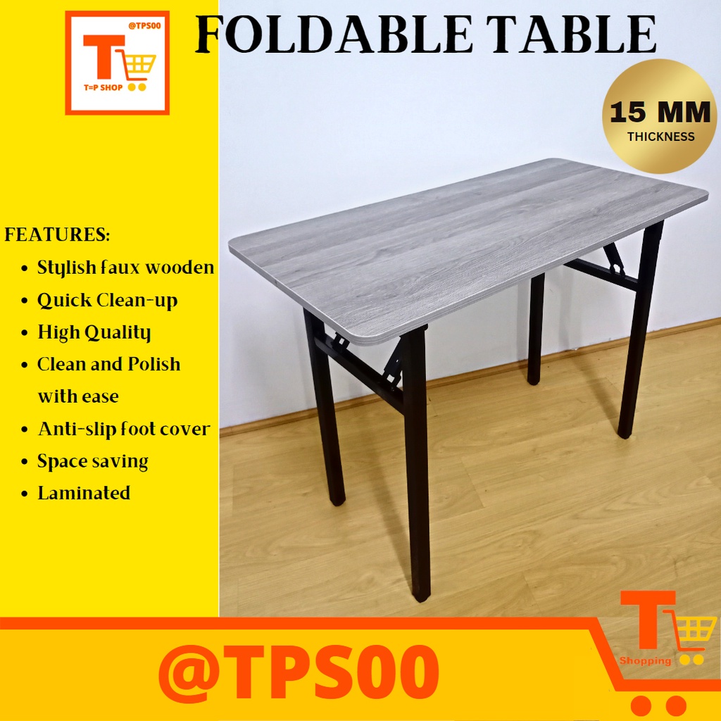 FOLDABLE TABLE DINING TABLE / OFFICE TABLE / STUDY TABLE (EBONY