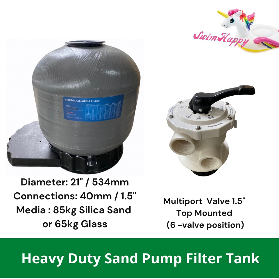 SwimHappy Concrete Pools Heavy Duty Sand Filter Water Tank and ...