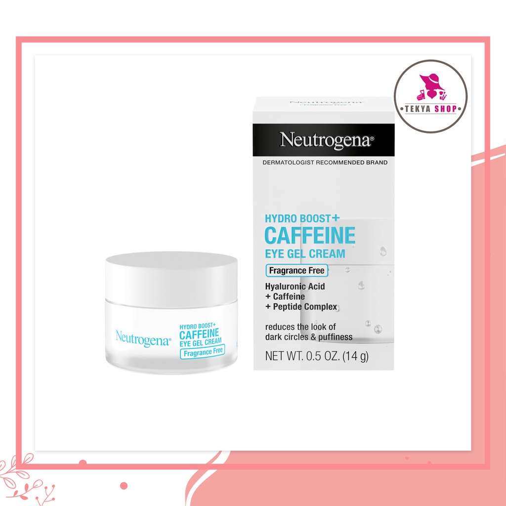 Neutrogena Hydro Boost+ Caffeine Eye Gel Cream - Fragrance Free, 14 g