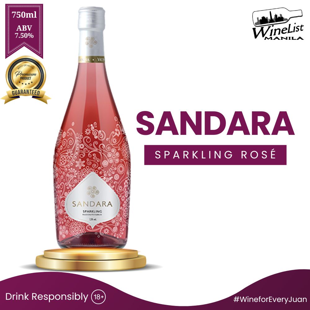 Sandara Rose | Spain | Sparkling Rose Wine 750ml | Shopee Philippines