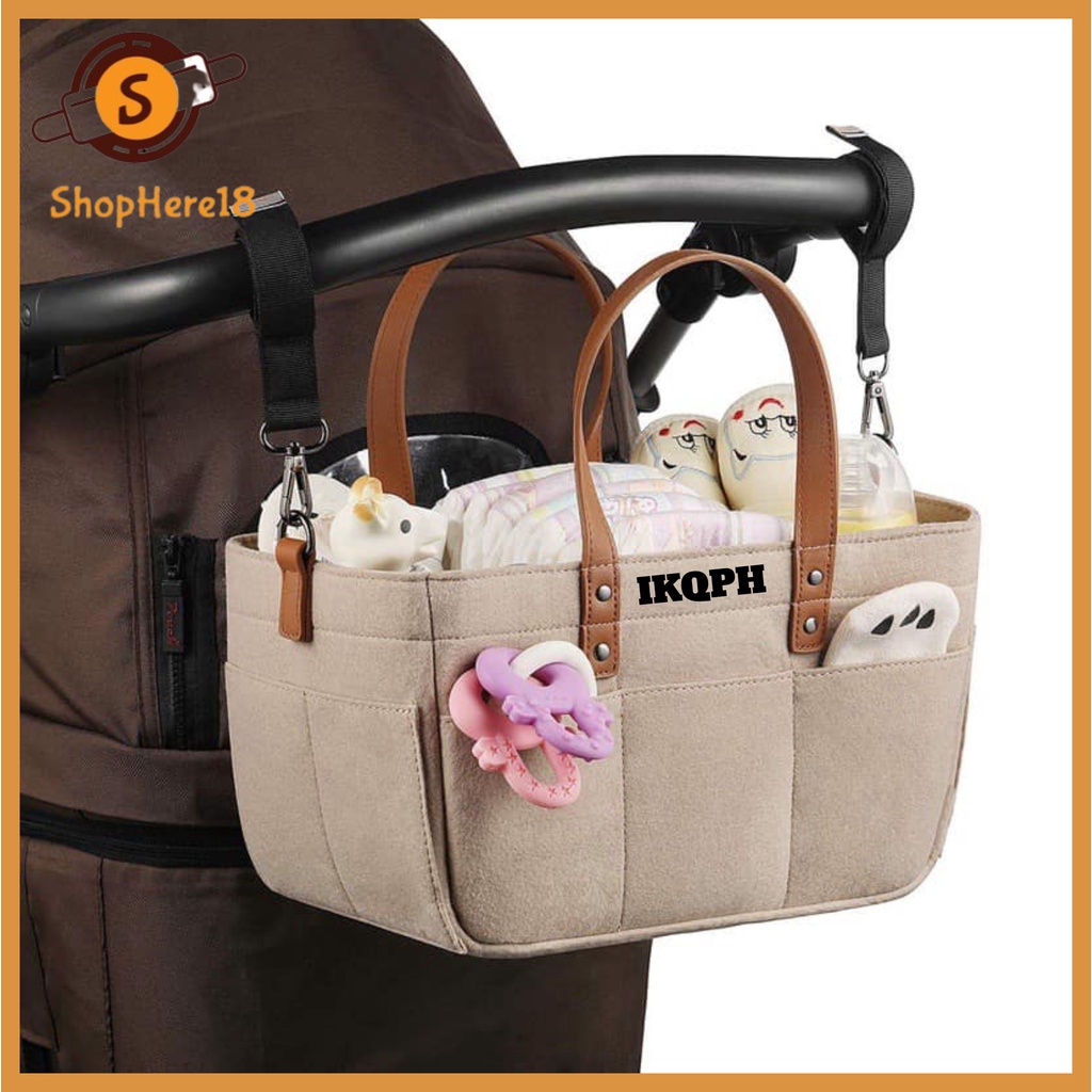 IKQPH Diaper Tote Bag with Changeable Compartments, Baby Diaper Caddy