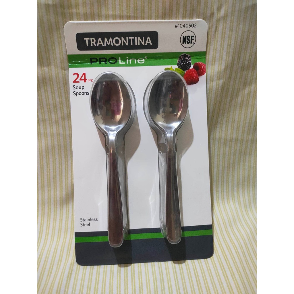 Made in Brazil..TRAMONTINA Proline 24 pcs Soup Spoon/pack (sold by pack ...