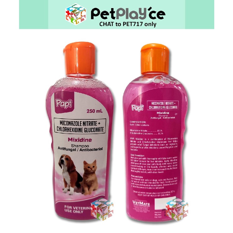 Papi Mixidine Antifungal Liquid Shampoo 250ml Miconazole Nitrate Clorhexidine Gluconate 250ml Meds Shopee Philippines