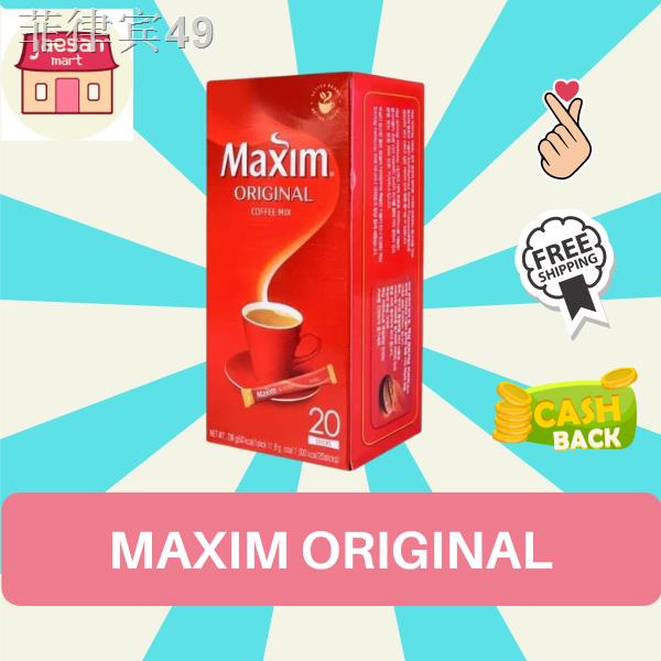 CoffeeKOREAN MAXIM INSTANT COFFEE 10/20 Sticks/Box (Flavors ORIGINAL
