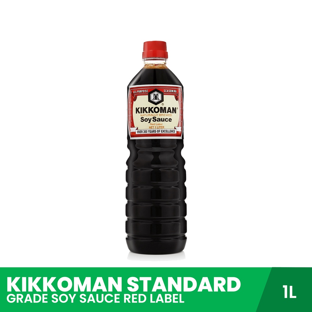 KIKKOMAN Standard Grade Soy Sauce Red Label 1L | Shopee Philippines
