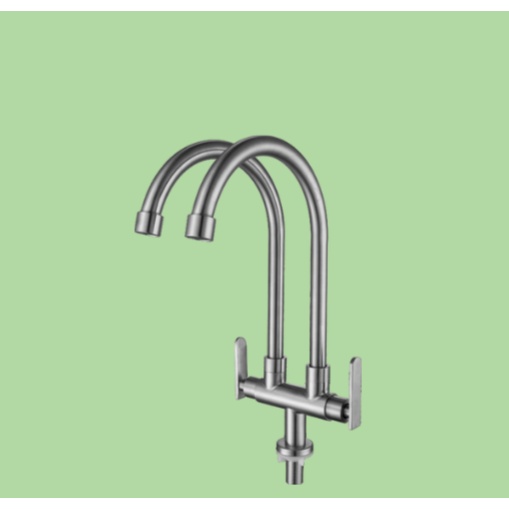 MTCSB6 KITCHEN SINK FAUCET DOUBLE TUBE STAND TYPE Shopee Philippines