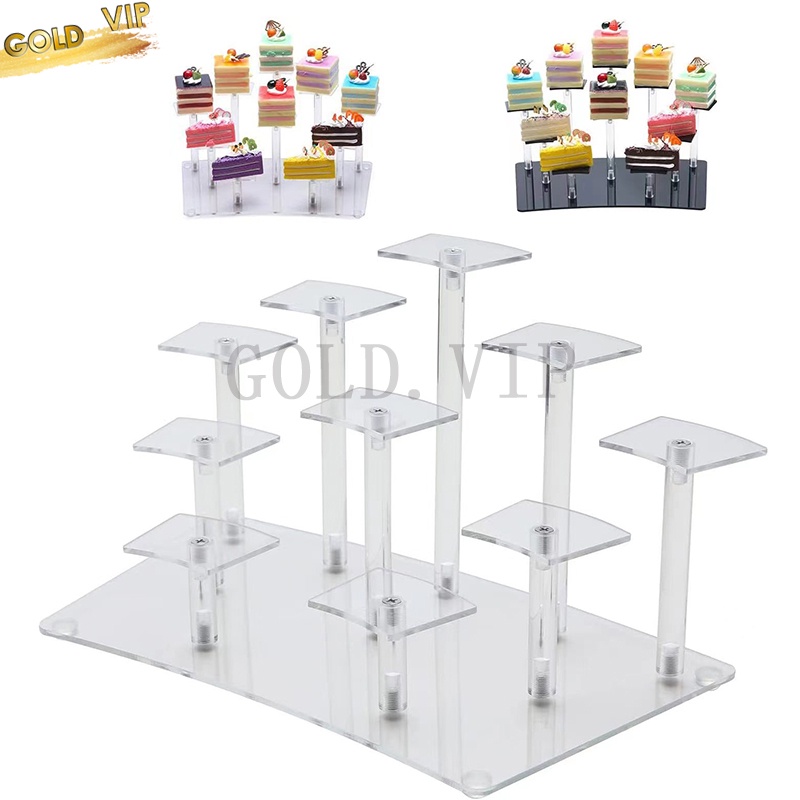 Transparent Removable Acrylic Cake Display Stand for Round Cupcake ...