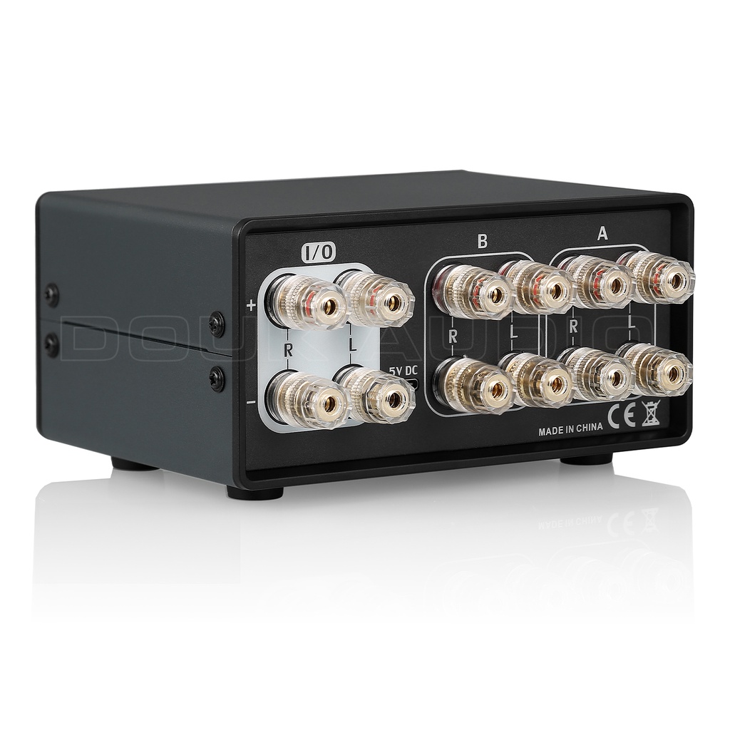 Douk Audio VU102 Amplifier Selector 2 Zone Speaker Switcher Box with VU ...