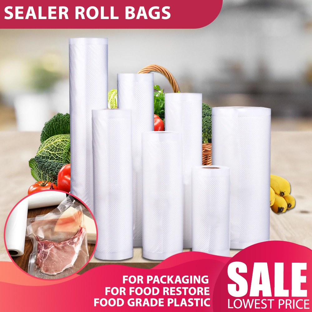 Vacuum Sealer Food Grade Sealing Bags Roll Precut Package Vaccum Rolls ...