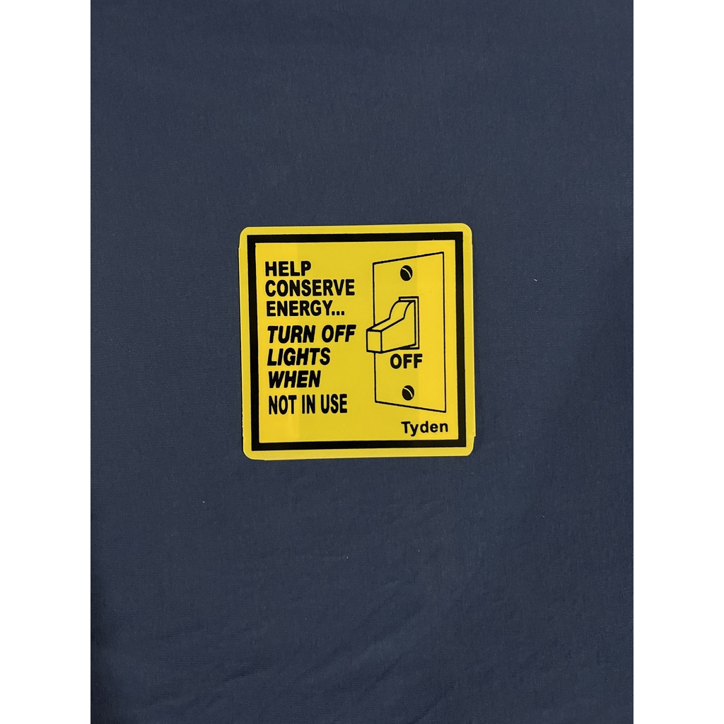 D-Mart High Impact Plastic Signage 4x4 inches Help Conserve Energy Turn ...