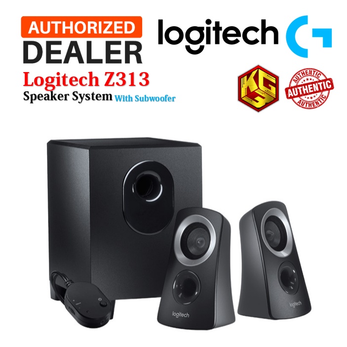 Logitech Z313 Speaker System With Subwoofer Full Range Audio50 Watts Peak Power35mm Audio 2488