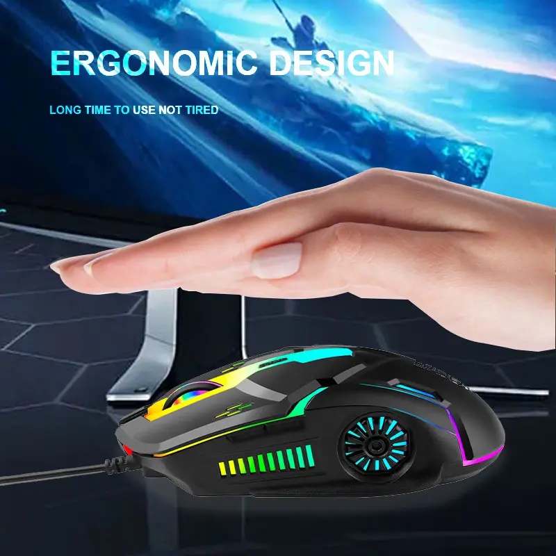 computer mouse cheap glowing gaming mouse USB wired RGB backlight ...