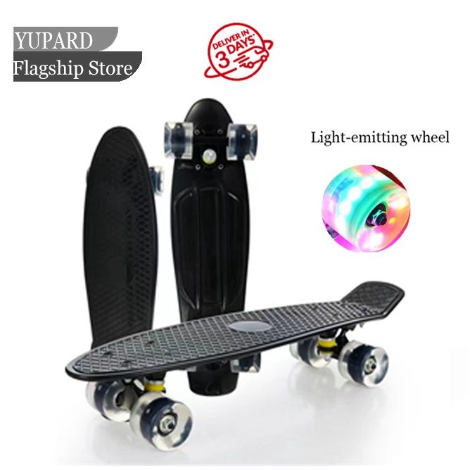 YUPARD Skateboard 22 Inch Mini Cruiser With Colorful Led Light Up Wheels Girls Youths Beginners Kids Gift | Shopee Philippines