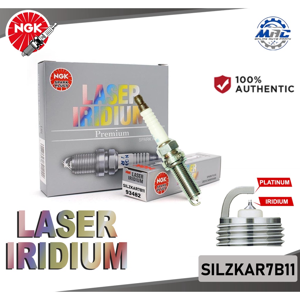 NGK SILZKAR7B11 93482 (4 PIECES) Laser Iridium Spark Plug for Subaru ...
