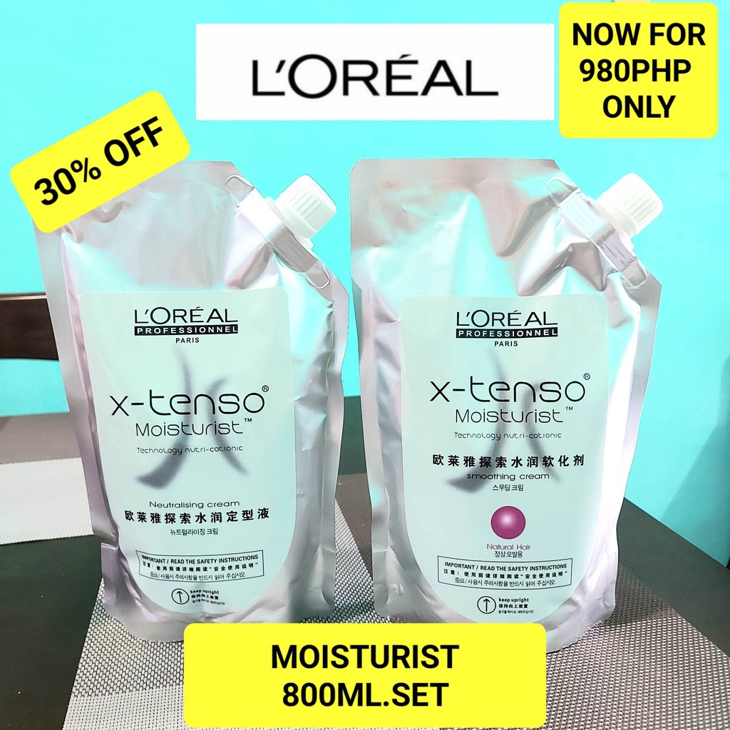 LOREAL XTENSO MOISTURIST HAIR REBONDING SET 800ML. Shopee Philippines