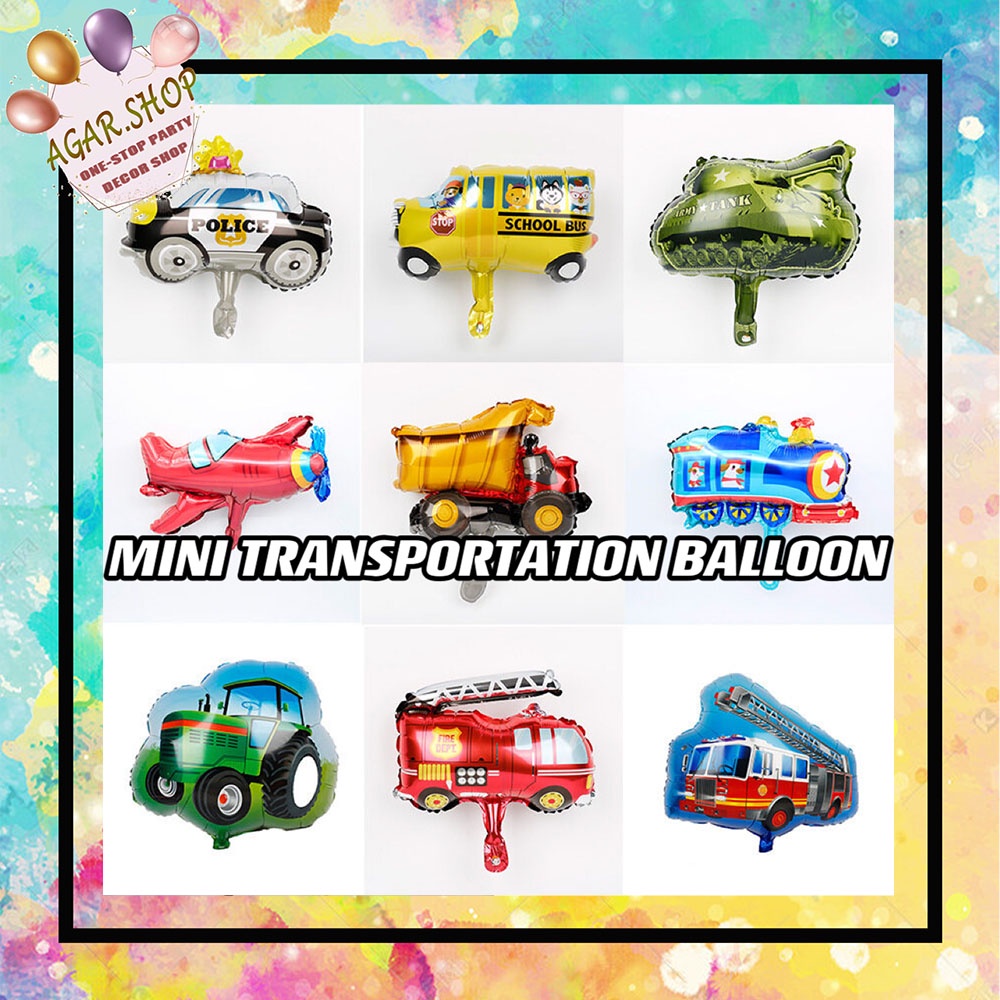 Agar.Shop Mini Traffic Vehicle Transportation Foil Balloon For Kids ...