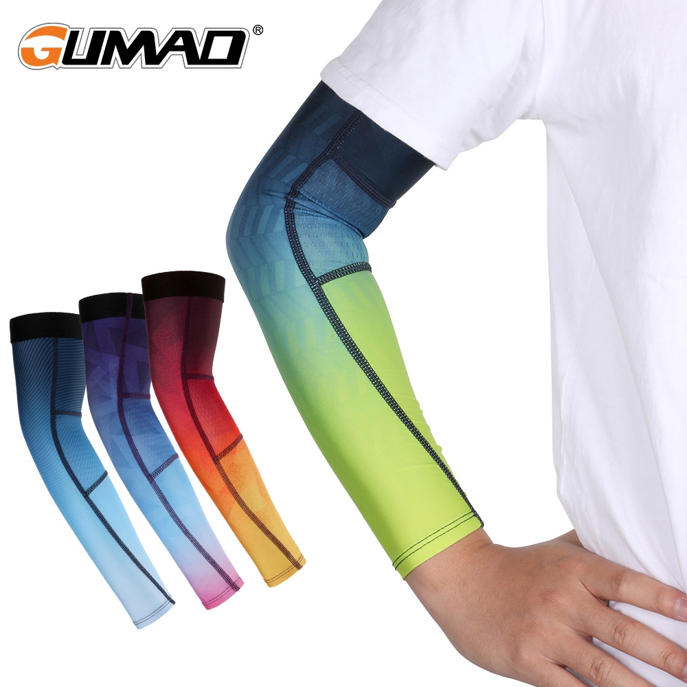 Gumao Compression Sleeves Arm Warmer Cuffs Bicycle Cycling Basketball Volleyball Running Uv Sun 8777