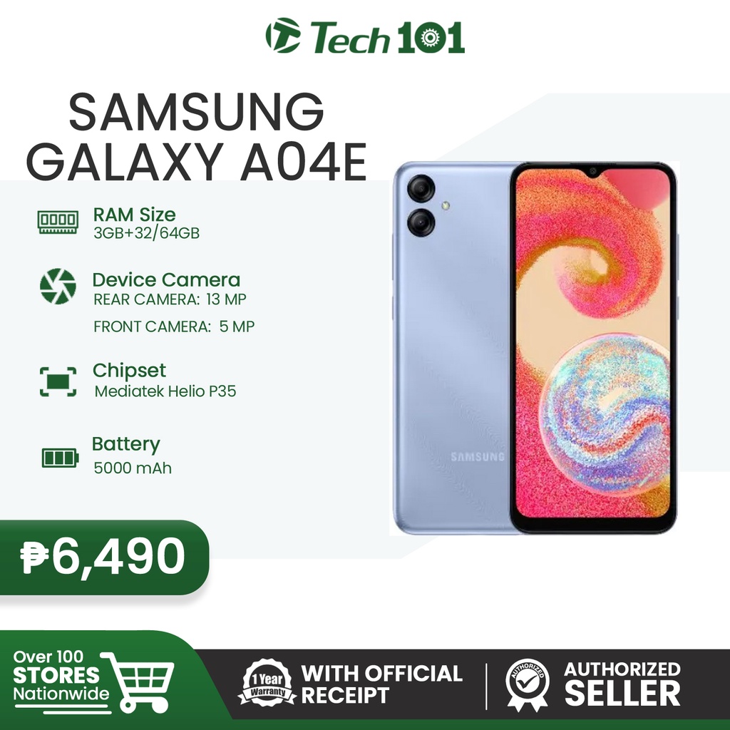 Samsung Galaxy A04e With Official Receipt With Warranty Authorized Dealer Shopee Philippines