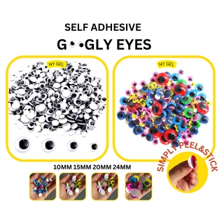 TOAOB 200pcs Glow in The Dark Wiggle Googly Eyes Self Adhesive Luminous  Googly Eyes Assorted Sizes Plastic Sticker Eyes for DIY Crafts Scrapbooking  Decoration
